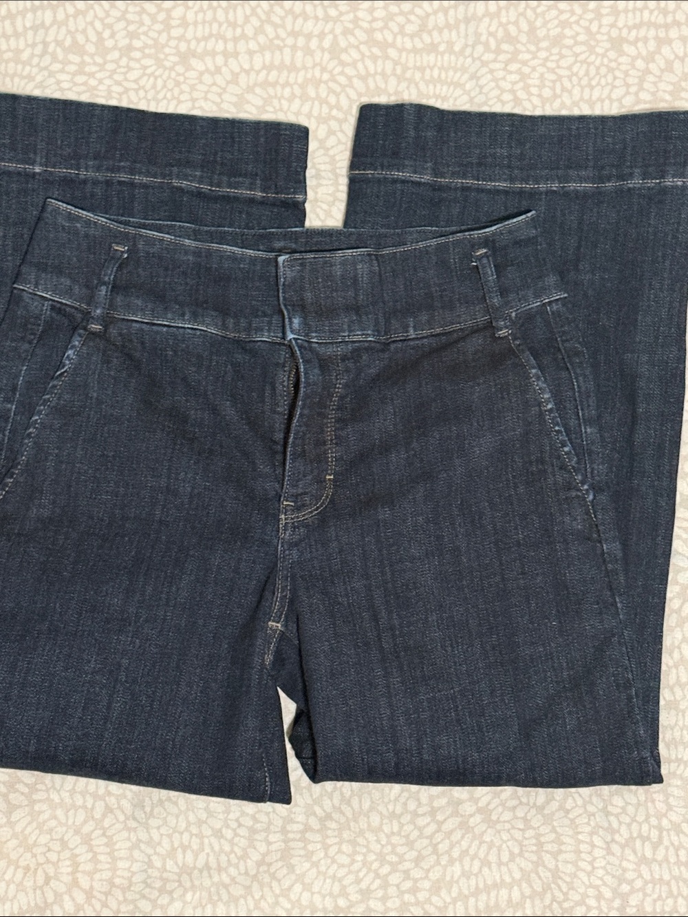 White House Black Market Wide-Leg Jeans in Dark Indigo - Picture 7 of 12